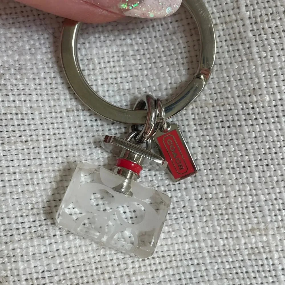 COACH Lucite Perfume Bottle Keychain Bag Charm | Rare Y2K NWOT